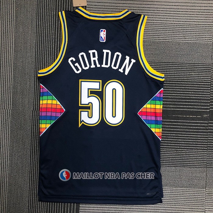 Maillot Denver Nuggets Aaron Gordon NO 50 Ville 2021-22 Bleu